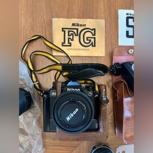 Vintage Nikon FG Film Camera Bundle